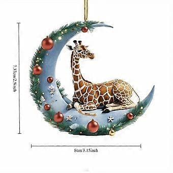 Giraf Juletræsvedhæng Bilvedhæng Julefrokost Vedhæng