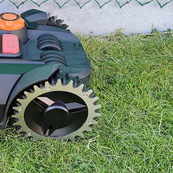 2 stk. robotgressklipperpigger i rustfritt stål for Worx S/M, 205 mm
