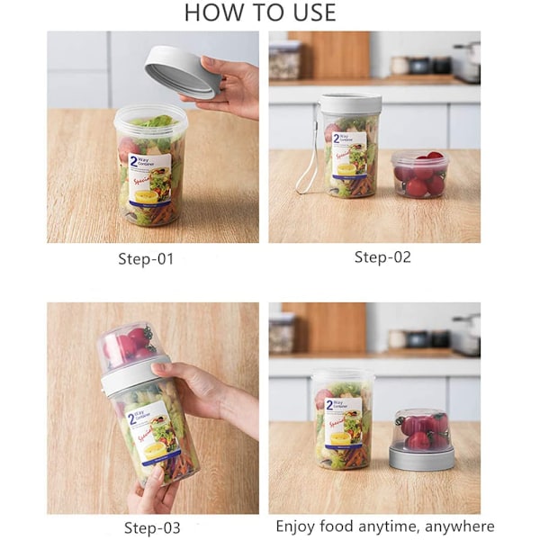 Crystalia Frukost On the Go-koppar, Take and Go Yoghurtkopp med