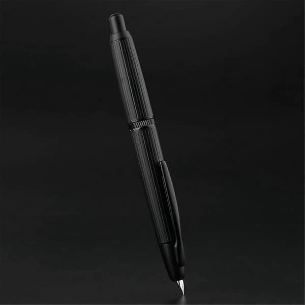 Press Infällbar Reservoarpenna 0,4 mm Extra Fin Spets Randig Bläckreservoarpenna för Skola Kontorsmaterial Skrivning, C