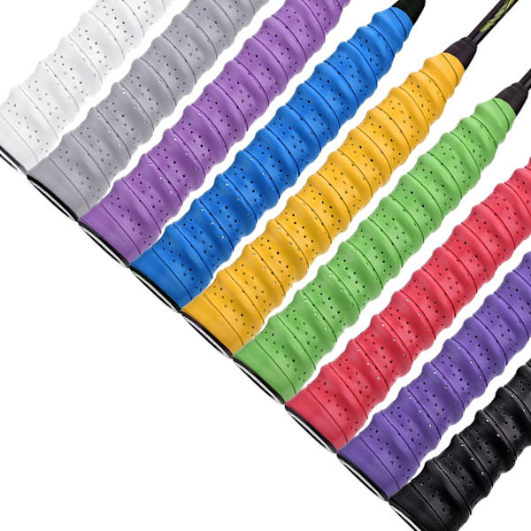Tennis Badminton Racket Overgrips för Anti-Slip och Absorberande Grepp (8 Pack, Flerfärgad)