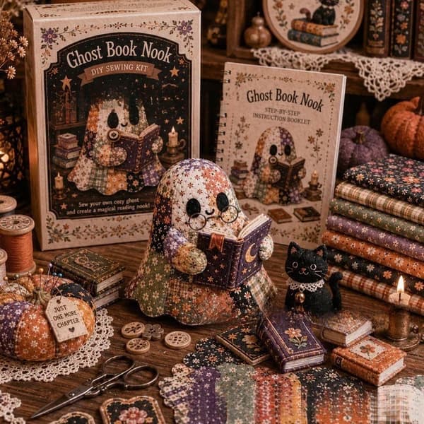Halloween DIY patchwork sæt, sød spøgelsesplys syning, velegnet til håndlavede dekorative gaver, dedikeret til håndarbejdsentusiaster stil 2 style 2
