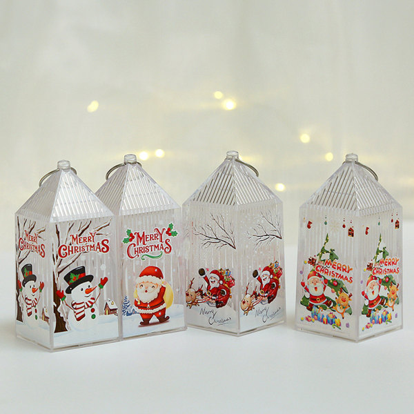 Christmas LED Lantern Light, Small Portable Flameless Lantern