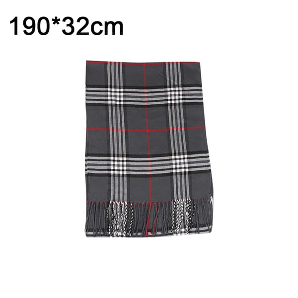 Lyxig klassisk herrscarf i kashmir-känsla med rutmönster