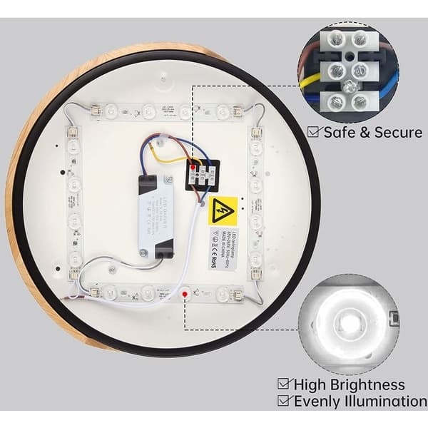 Enkelt LED Loftlampe 18W LED Moderne Rund Loftlampe Kold Lys