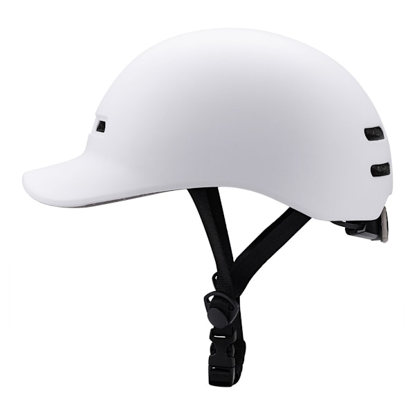 Cykelhjälm, basebollkeps, cykelhjälm för vuxna, cykelhjälmar för män och kvinnor, lätt justerbar cykelhjälm, lämplig för stadsmiljö white