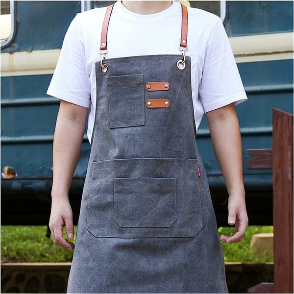 Unisex Forklæde Cowboy Kaffebar Barber Restaurant Tøj Arbejde Mig