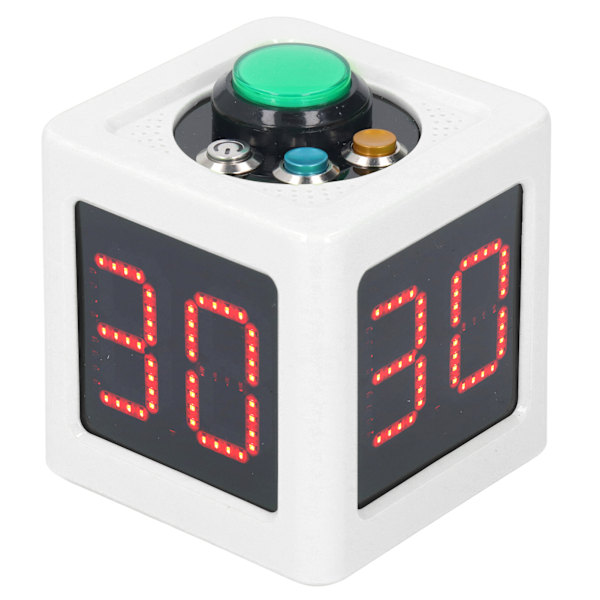 Digital Shot Nedräkningstimer För Pokerspel, Multifunktionell Timer Med Tydlig Display Och Justerbar Ljusstyrka, 4-sidig Kubtimer Med