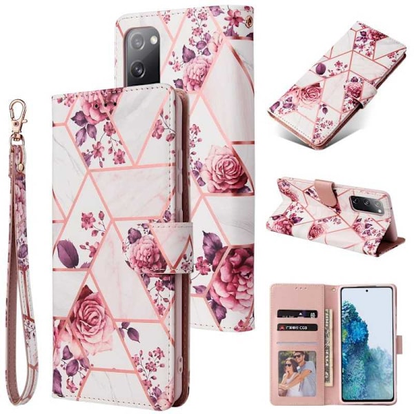 Samsung S20 FE (2020 & 2022) Trendigt Plånboksfodral Sparkle 4-FACK Rosa Rosa