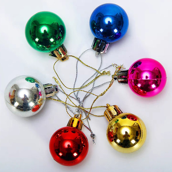 24pcs Christmas Balls Mini Christmas Ball Ornaments