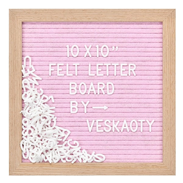 Anslagstavla med bokstäver, meddelandetavla för babyannonsering, milstolpetavla, skylttavla, kontorsdekorationstavla & Mer Pink