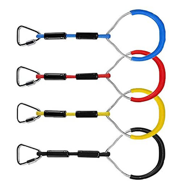 Färgglada gungor gymnastikringar - 4-pack utomhus lek