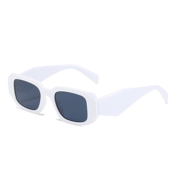 Box solglasögon personlighet plast cut edge fyrkantiga glasögon