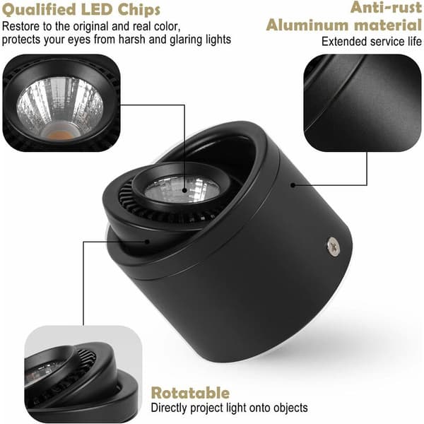 Takspot, LED Oritable spotlights, 5W 500lm 3000K Varmvit