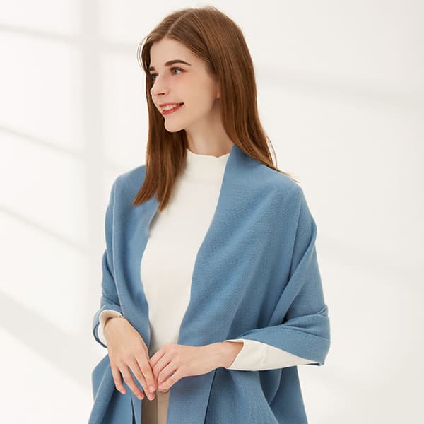 Mykt Silkesjal Skjerf for Kvinner Light blue