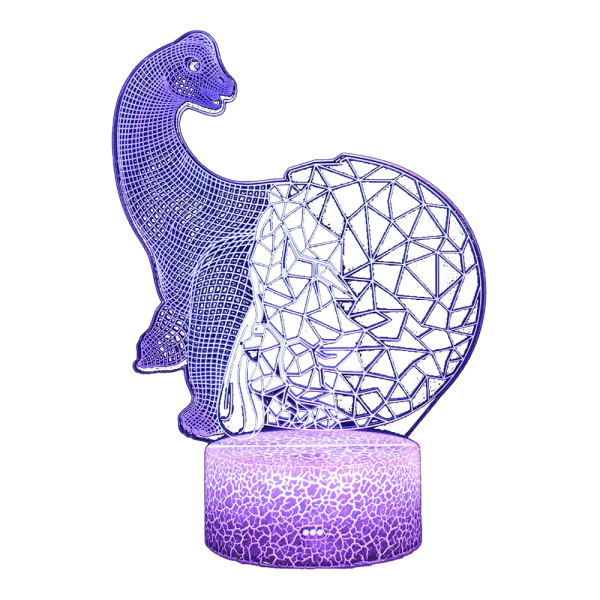 Dinosaurie serie färgglada 3D nattljus