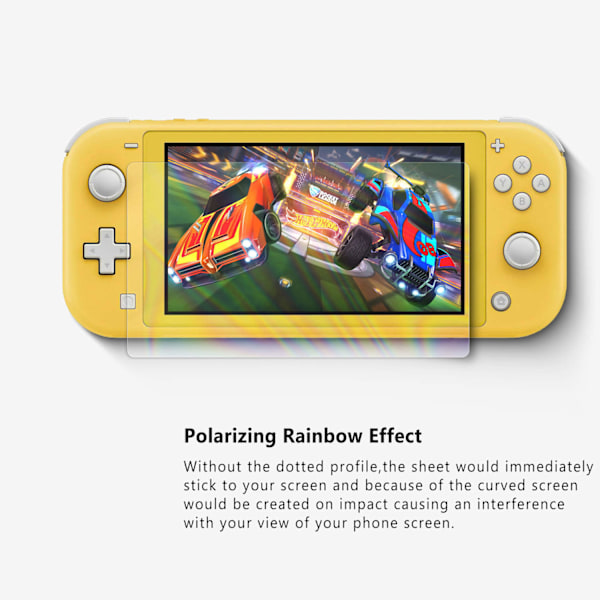 2x Härdat glas skärmskydd som passar Nintendo Switch Lite Transparent one size