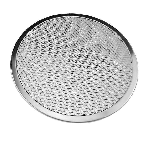 Hopeup Aluminium Tyk Non-stick Net Rund Pizzabageplade Køkkenredskab