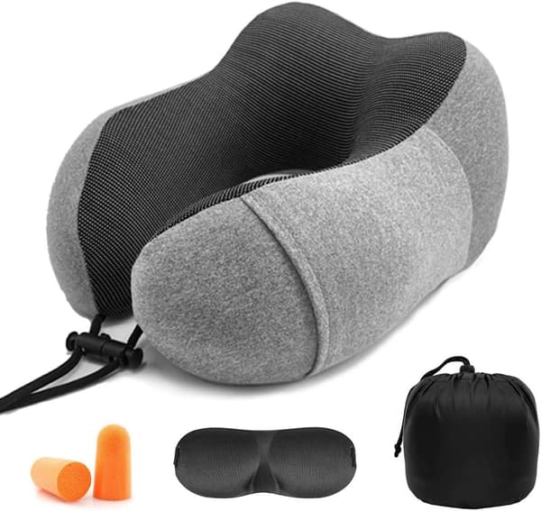 Bekväm Resekudde - Flygplanskudde - Bilkudde - Memory Foam