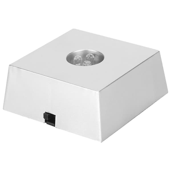 7 Fargerik LED Lysbase Display Stativ Krystall Lysholder Liten Trapesformet Lysbase