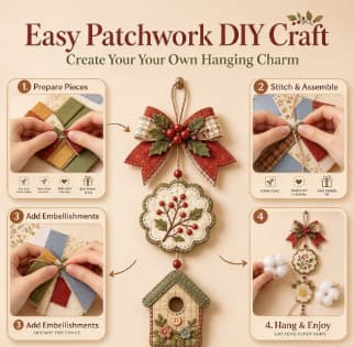 DIY-sett for hengende blomsterdekorasjon til jul, egnet for nybegynnere, dørdekorasjon og julepynt, stil 4 stye 4