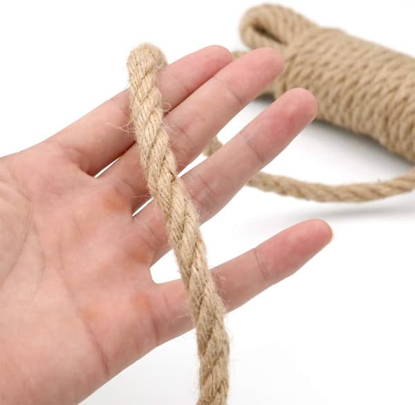Håndarbejde Jute Snor Hamp Reb 10mm Tyk til Dekoration