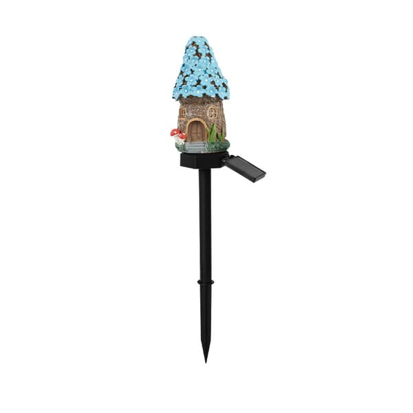 Blomster 14cm Havepynt, Soldrevet LED Lysende Eventyrhus
