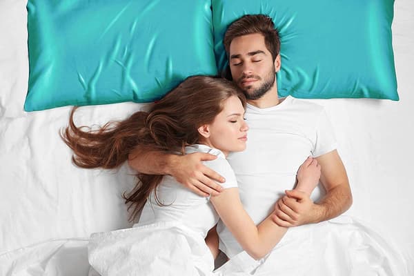 2-pack Satinkuddfodral för hår och hud, satinkuddfodral med kuvertstängning