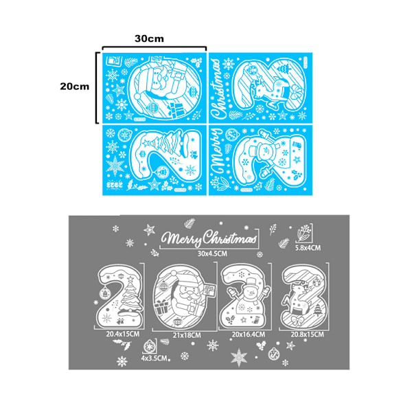 Christmas Window Snowflake Cling Decals Stickers Decorations