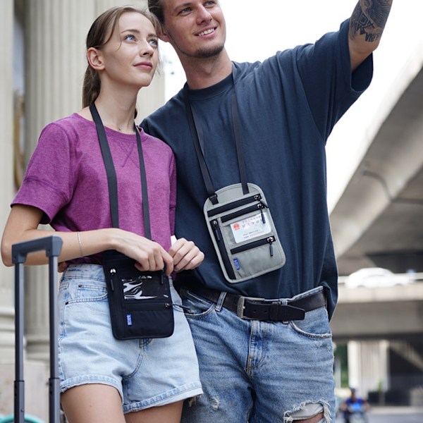 Resväska för pass med RFID-skydd, lätt pass