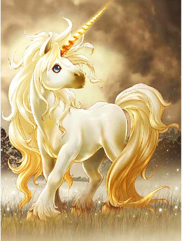 Unicorn 5D diamantmålningskit, djurmålningskonst för hemvägg