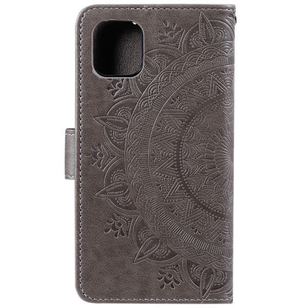 iPhone 11 - Lompakkokotelo Mandala - Harmaa Harmaa Harmaa