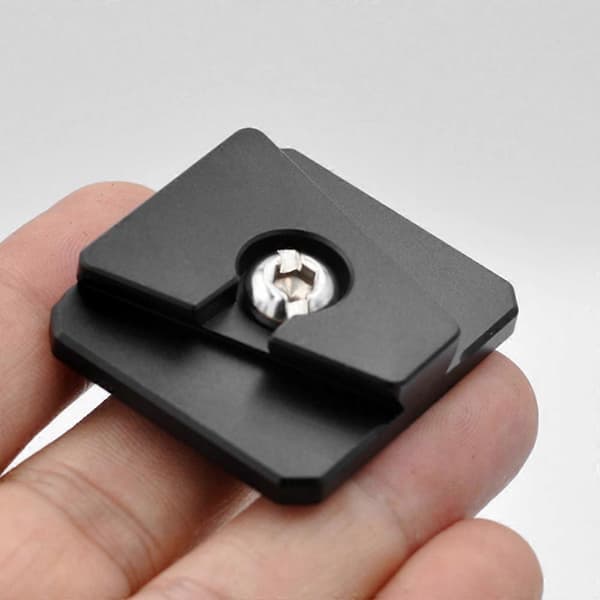 V Mount Batteri Quick Release Plade Adapter Bærbar Enkeltpanel 1/4in Skruehul til Gimbals Kameratilbehør Sølv