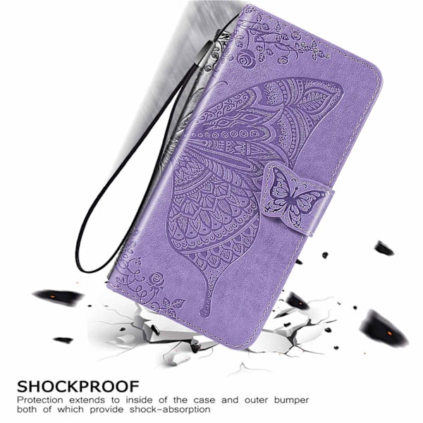 iPhone 11 Mobilskal, iPhone 11 Skal med Korthållare Ställ Kickstand för Kvinnor Flickor Pojkar, iPhone 11 Plånbok Sött Robust PU Läder Flip Purple for iPhone 11