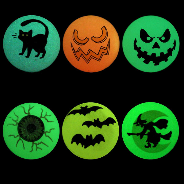 Halloween-leksaker 72 Glow in The Dark studsbollar 1,25” | 6