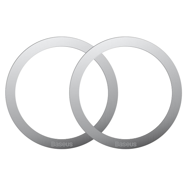 Baseus 2-PACK Magnetisk MagSafe Ring Ultra Tunn Silver