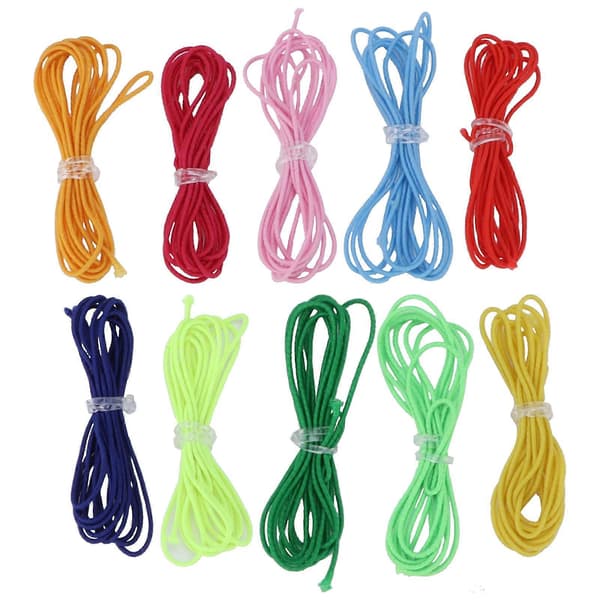 Bokstavperler 6mm 10 Farger Elastisk Tråd Store Hull Perlesett for Håndverk DIY Håndlaget