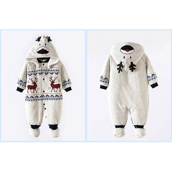 Børn Piger Drenge Romper Nyfødt Tyk Vinterdragt Efterår/Vinter Spædbarn Jumpsuits Sæt