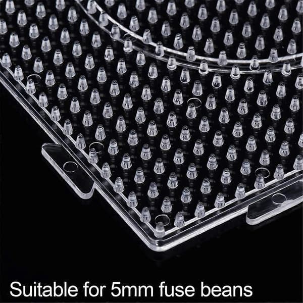 20 STK Store Smelteperleplader Firkantede Plastperleplader 5mm Klare Smelteperleplader Plast Smelteperleplader