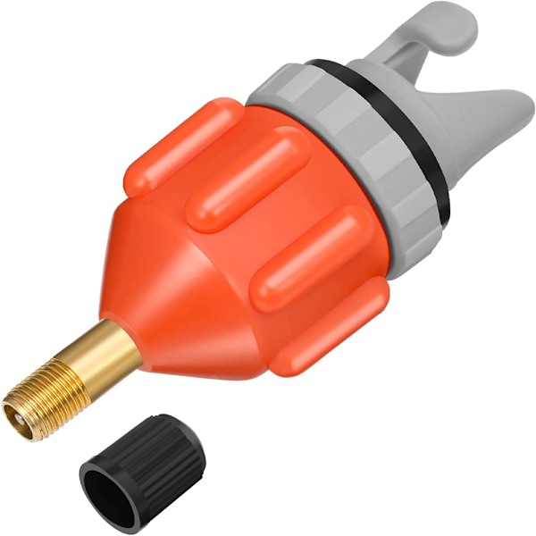 Pumpadapter, adapter för kompressor, portabel SUP-ventiladapter, uppblåsbar båtventiladapter för kajak, uppblåsbar båt, SUP-bräda Orange