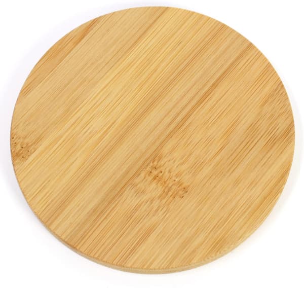 100*100*7mm, 4 kpl, Bambualusetit - Pyöreät lasinaluset - Aluset