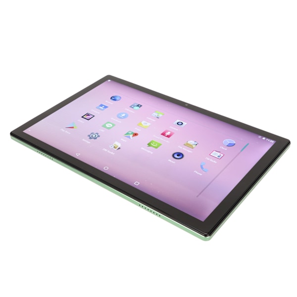 10-tums surfplatta 8-kärnig CPU 6GB 256GB 6000mah Batteri För Android 11 2.4G 5G WIFI IPS-skärm Bärbar surfplatta 100–240V Grön EU-kontakt