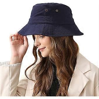 Bucket Hat Sommar Resa Strand Solhatt Fiskehattar Utomhuskeps för Kvinnor Män (Marinblå)