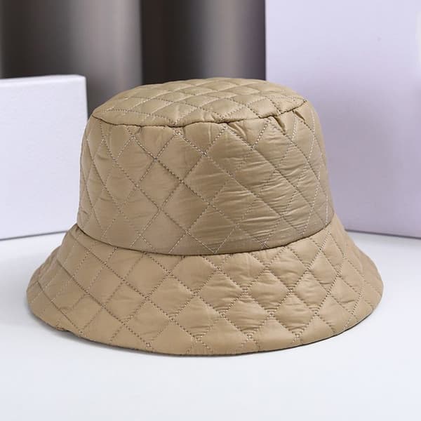 Höst och vinter Fuhua Fu Ge enfärgad mångsidig vinter bucket hat varma hattar Khaki