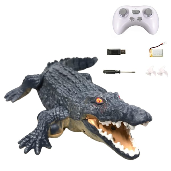Fjärrstyrd Alligatorhuvudbåt för vuxna och barn, realistisk krokodilhuvudsimulering med uppladdningsbart batteri och lång räckvidd