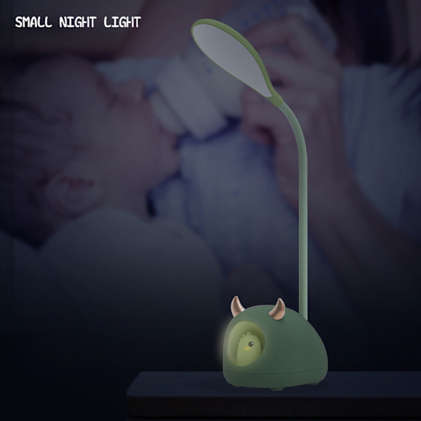 LED-skrivbordslampa tecknad djur USB uppladdningsbar ögonskydd