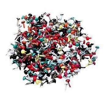 200 st Mini Brads Pappersfästen Dekorativa Stämplingar för Scrapbook-tillbehör ( )