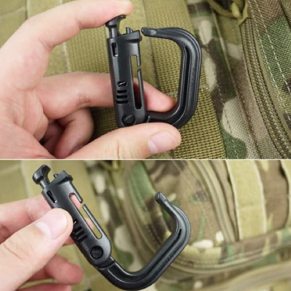 Taktisk Karbinhake 12 Delar Plast Karbinhake Liten D-Ring Clip