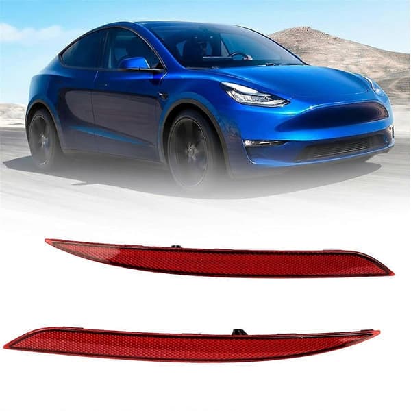 Bil LED bakre støtfangerreflektorlys tåkelys bremselys 1495817-00-C 1495818-00-C for Model Y 2020-2023