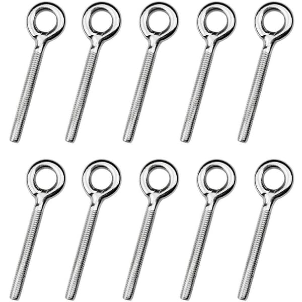 10-pack M6 Ögleskruvar Ringskruvar Svetsade Ringskruvar Öglekrok Bult